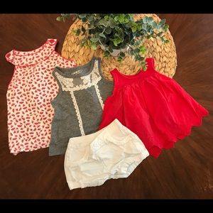 Baby girl Tank and shorts lot